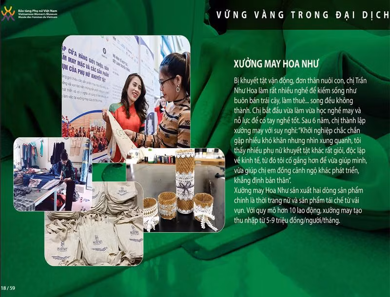 Xưởng may Hoa Như vẫn tiếp tục hoạt động trong đại dịch nhờ sự tháo vát, năng động của chị Trần Như Hoa Xưởng may Hoa Như vẫn tiếp tục hoạt động trong đại dịch nhờ sự tháo vát, năng động của chị Trần Như Hoa