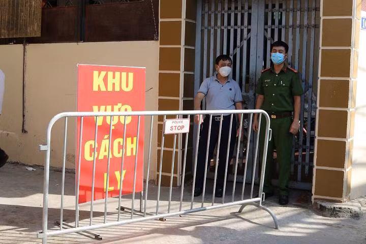 Một điểm cách ly ở tổ dân phố Hoa Vôi thị trấn Quốc Oai