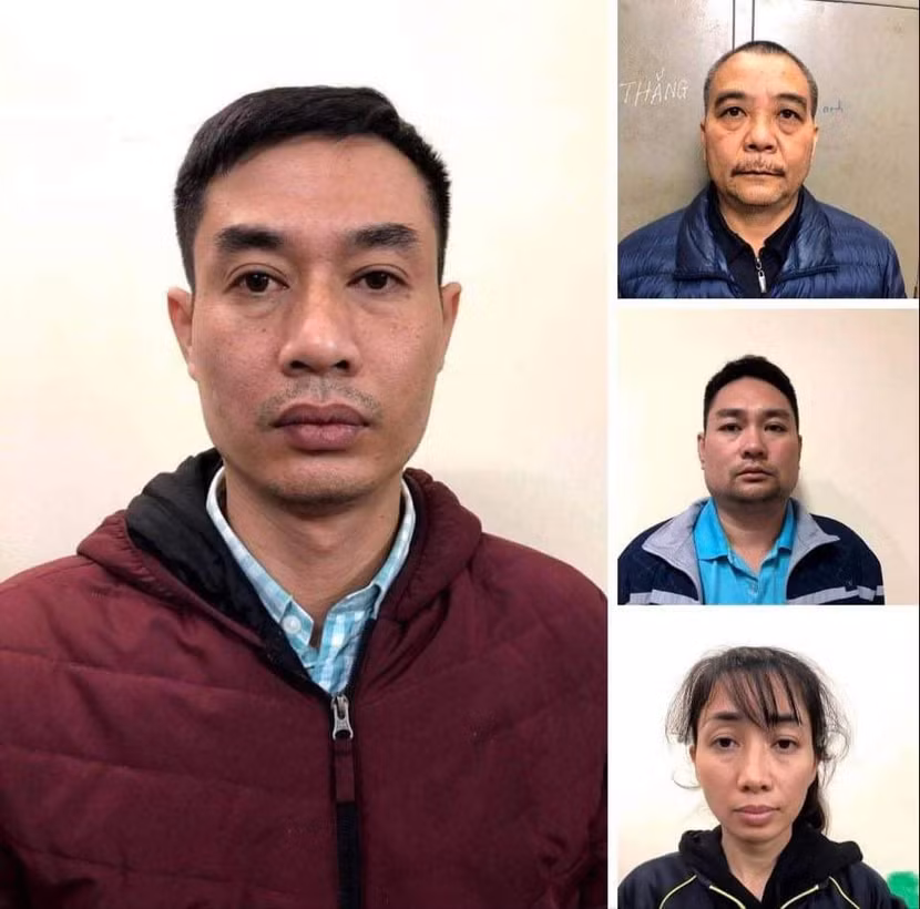 Các đối tượng trong vụ án bị bắt giữ