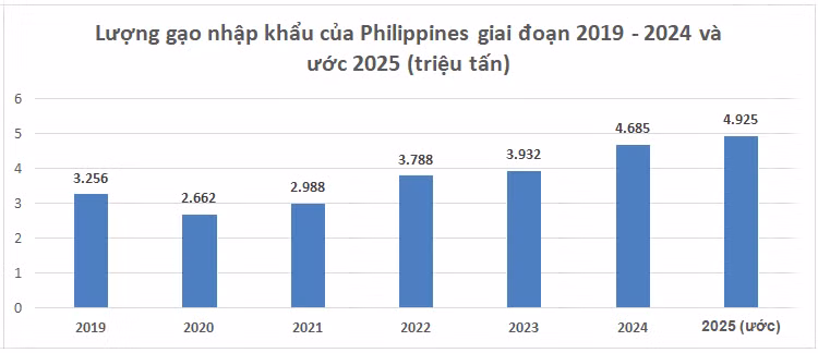 Nhập khẩu gạo của Philippines từ Việt Nam dự báo tiếp tục tăng