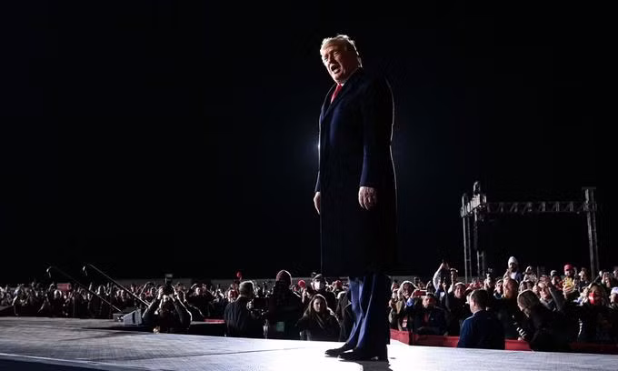 Tổng thống Donald Trump tại sự kiện vận động ở Dalton, bang Georgia tối 4-1-2021