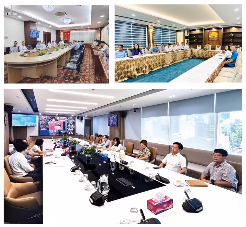 Các điểm cầu trực tuyến.