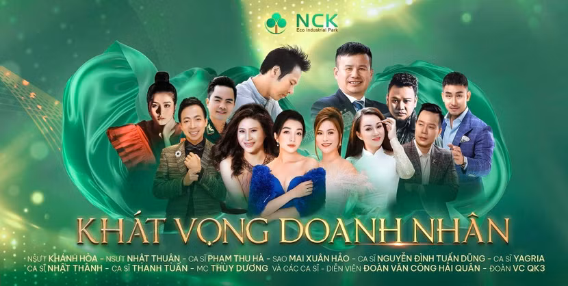 Các nghệ sĩ góp mặt trong đêm nhạc "Khát vọng doanh nhân"