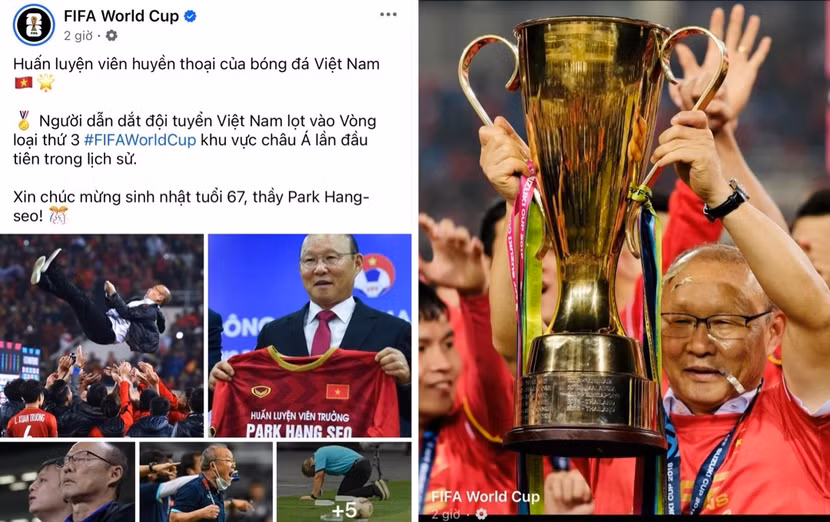 FIFA chúc mừng sinh nhật và tôn vinh HLV Park Hang-seo FIFA chúc mừng sinh nhật và tôn vinh HLV Park Hang-seo