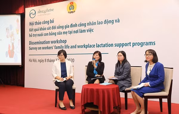 Đại diện Tổng Liên đoàn Lao động Việt Nam trao đổi tại buổi công bố khảo sát Đại diện Tổng Liên đoàn Lao động Việt Nam trao đổi tại buổi công bố khảo sát