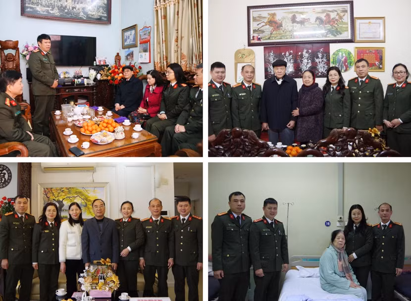 Cán bộ, chiến sỹ Phòng Kỹ thuật nghiệp vụ CATP Hà Nội thăm hỏi, tri ân các thế hệ lãnh đạo đơn vị