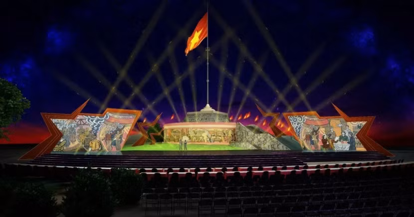 Phía Bắc Cột cờ Hiền Lương là một điểm của cầu truyền hình. Phía Bắc Cột cờ Hiền Lương là một điểm của cầu truyền hình.