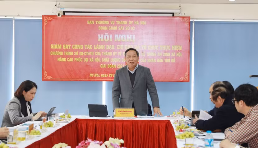Phó Bí thư Thành ủy Hà Nội Nguyễn Văn Phong kết luận buổi làm việc Phó Bí thư Thành ủy Hà Nội Nguyễn Văn Phong kết luận buổi làm việc