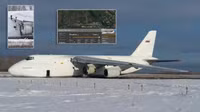 [ẢNH] Máy bay khổng lồ An-124 Nga văng mất động cơ, phải hạ cánh khẩn cấp