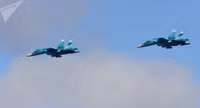 [ẢNH] Su-34 Nga bị rơi sau khi chặn hai máy bay ném bom Mỹ?
