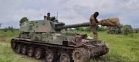 Chiến xa bộ binh BMP-3 Nga tan nát sau phát bắn của pháo 152 mm Ukraine?