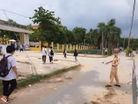 Lực lượng Công an đảm bảo ANTT, kiểm soát chặt dịch Covid-19 tại điểm thi