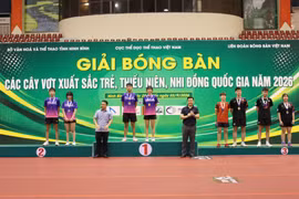 Bóng bàn CAND giành 11 HCV, thống trị giải trẻ quốc gia 2026