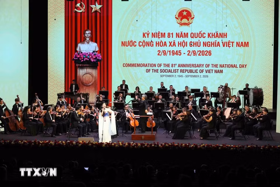 Chương trình nghệ thuật đặc biệt chào mừng kỷ niệm 81 năm Quốc khánh nước Cộng hòa xã hội chủ nghĩa Việt Nam. Ảnh: An Đăng/TTXVN