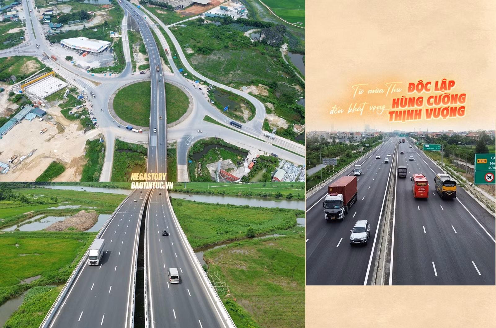 Các phương tiện tham gia giao thông thuận lợi trên cao tốc Bắc - Nam đoạn Cao Bồ - Mai Sơn sau khi được mở rộng.