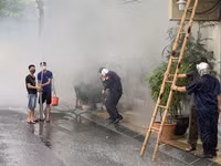 Xử lý tình huống giả định cháy, do đối tượng xấu dùng xăng đốt