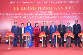 Lễ khánh thành, gắn biển công trình cấp thành phố