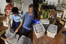 Phát hiện cơ sở sản xuất giò, chả sử dụng hàn the