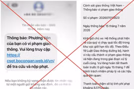 Cảnh báo thủ đoạn giả mạo Cổng Dịch vụ công để lừa đảo “phạt nguội”