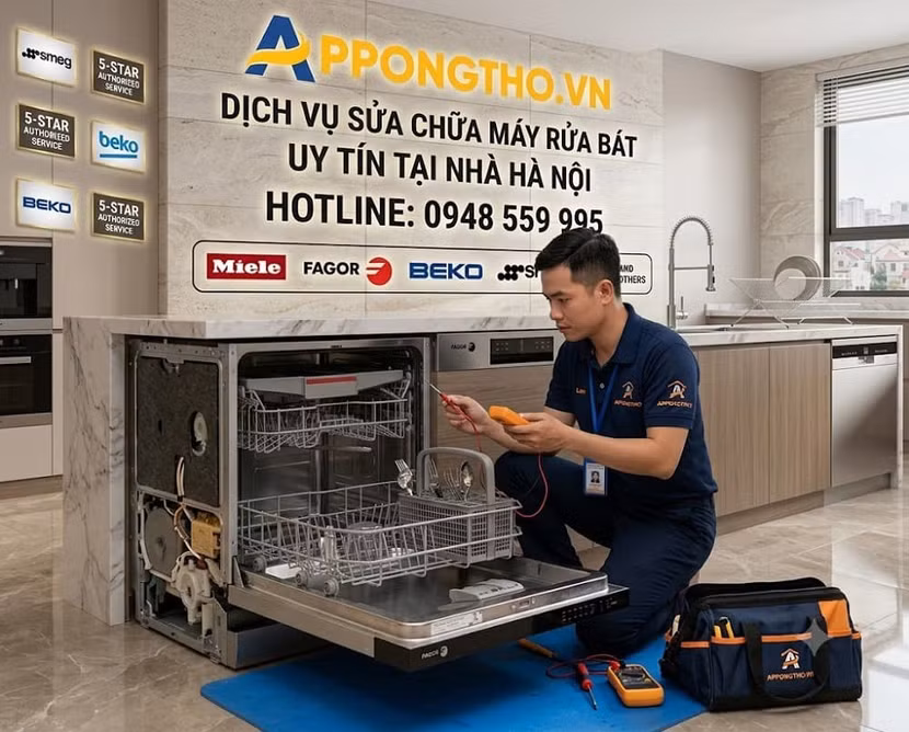 18 địa chỉ sửa máy rửa bát tại nhà Hà Nội uy tín, hỗ trợ 24/7 ảnh 5