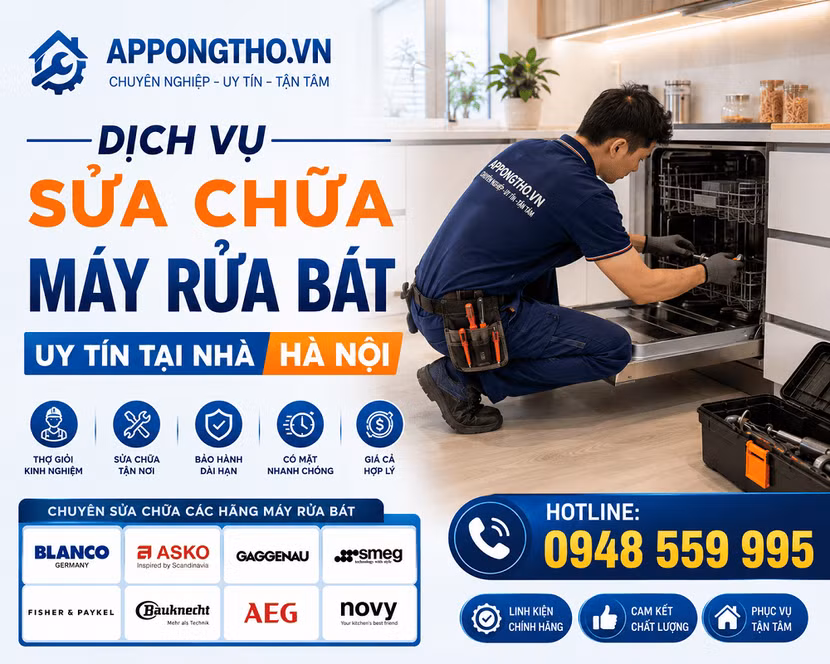 18 địa chỉ sửa máy rửa bát tại nhà Hà Nội uy tín, hỗ trợ 24/7 ảnh 3