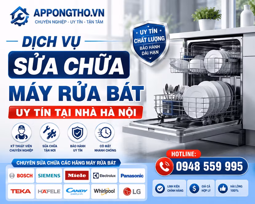 18 địa chỉ sửa máy rửa bát tại nhà Hà Nội uy tín, hỗ trợ 24/7 ảnh 2