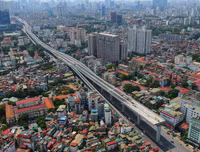 Cận cảnh đường vành đai 2 trên cao tại Hà Nội
