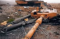 [ẢNH] Tên lửa Mỹ ‘thổi’ bay tháp pháo xe tăng Đức trên chiến trường Syria