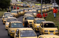 Hàng ngàn tài xế taxi truyền thống đình công tại tại thủ đô Bogota, Colombia