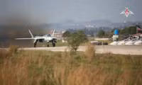 [ẢNH] Nga bất ngờ tuyên bố tái triển khai tiêm kích tàng hình Su-57 tới Syria