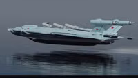 Ý tưởng thiết kế tàu sân bay hạt nhân dạng Ekranoplan siêu độc đáo của Liên Xô