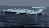 Ý tưởng thiết kế tàu sân bay hạt nhân dạng Ekranoplan siêu độc đáo của Liên Xô