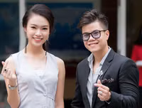 Phùng Bảo Ngọc Vân rạng rỡ làm giám khảo bên ca sĩ Đinh Mạnh Ninh