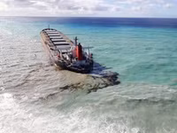 [ẢNH] Tình trạng khẩn cấp ở Mauritius sau sự cố tràn dầu