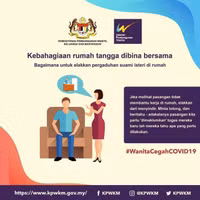 [ẢNH] Malaysia kêu gọi phụ nữ ngừng cằn nhằn chồng giữa dịch Covid-19