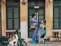Cặp mẫu song sinh đất Bắc hoá thân thành 