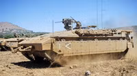 [ẢNH] Israel bất ngờ tung xe thiết giáp lạ áp sát biên giới Syria