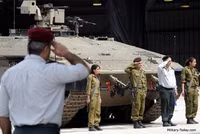 [ẢNH] Israel bất ngờ tung xe thiết giáp lạ áp sát biên giới Syria