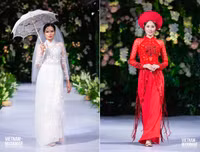 Hoa hậu Myanmar toả sáng trên sàn diễn với áo dài của Kenny Thái