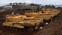[ẢNH] Quân đội Syria phản ứng nóng khi xe tăng Thổ Nhĩ Kỳ áp sát Manbij