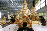 Những ngày viếng cuối cùng nhà vua Thái Lan, Bhumibol Adulyadej, chuẩn bị cho lễ hỏa táng