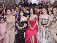 Huyền My khoe vai trần, Tiểu Vy diện váy xẻ táo bạo