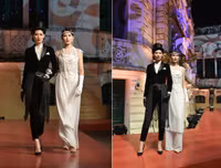 Ngô Phương Lan lần đầu diễn catwalk, Á hậu Hoàng Anh bế bụng bầu đi xem thời trang