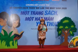 Thí sinh lớp 2 hóa thân “dế Mèn", đạt giải nhất cuộc thi kể chuyện sách thiếu nhi