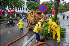 Hà Nội yêu cầu xử lý nhanh, hạn chế thấp nhất các điểm úng ngập khi xảy ra mưa lớn