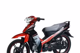 Tìm chiếc xe máy nhãn hiệu Yamaha Sirius màu đỏ đen
