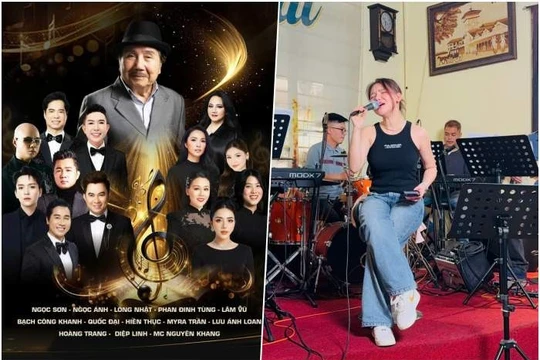 Myra Trần cùng dàn ca sĩ tập dượt cho live show “Men đời” của nhạc sĩ Nhật Minh