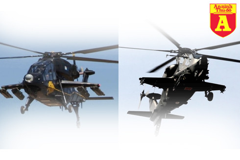 Trực thăng LCH Ấn Độ bên trái và Z-10 của Trung Quốc bên phải Trực thăng LCH Ấn Độ bên trái và Z-10 của Trung Quốc bên phải