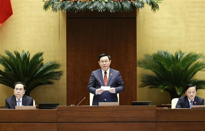 Chủ tịch Quốc hội Vương Đình Huệ phát biểu mở đầu phiên chất vấn