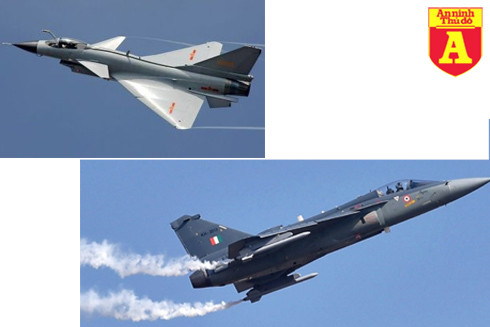 Tiêm kích J-10 Trung Quốc bên trên và tiêm kích Tejas Ấn Độ bên dưới